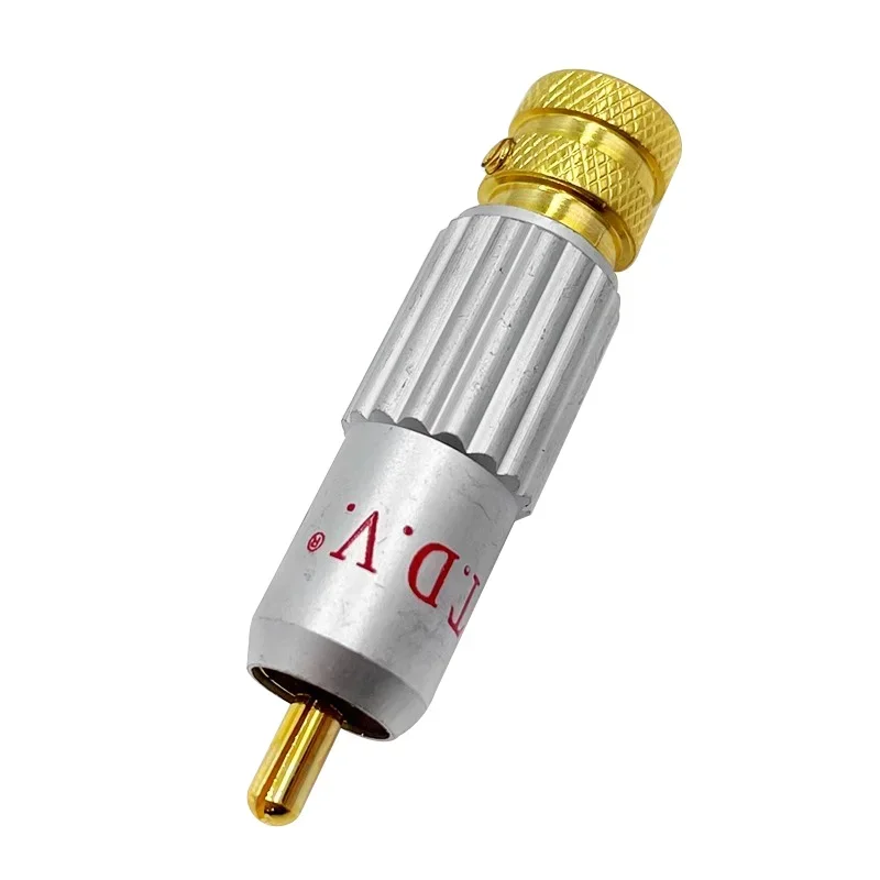 2/4/8/16Pcs 24K Vergulde Hifi Rca Plug Audio Kabel Luidspreker Connector Afsluitbare Verstelbare Audio Adapter Rca Akoestische Aansluitingen