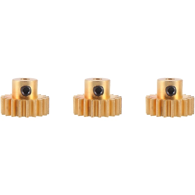 3PCS 3.175mm Shaft Brass Pinion Motor Gear 32DP 48DP 64DP M0.8 for 1/10 1/8 RC Car 3650 3660,19t