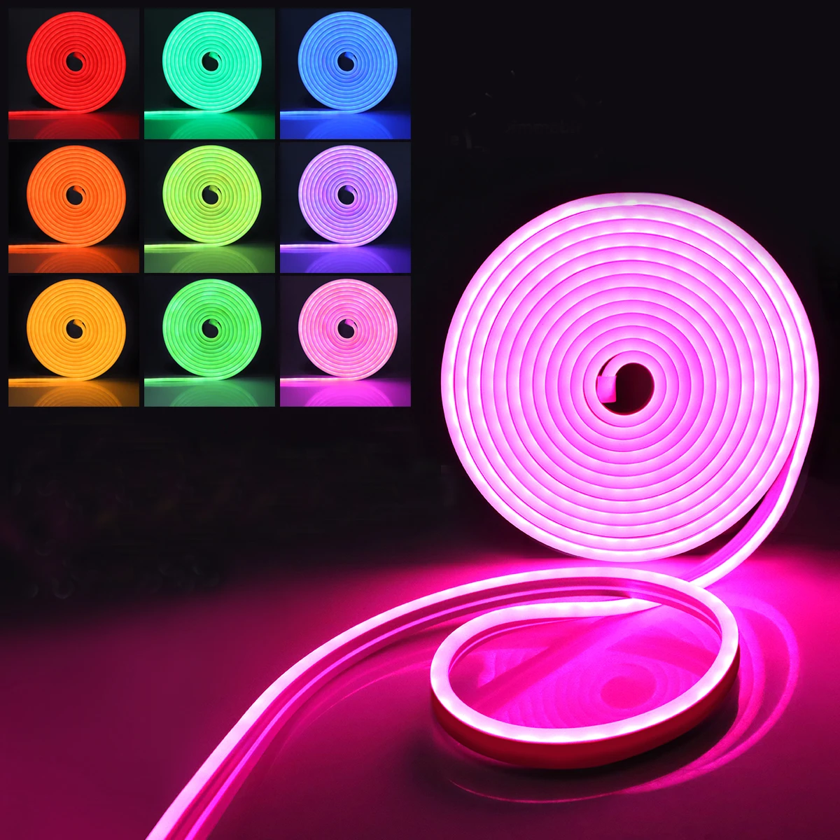 LED Neon Strip EU US 12V Flexible Neon Lamp Light Touch Dimmer Waterproof Outdoor Holiday Decorative Strip for Room Wall Decor image 6