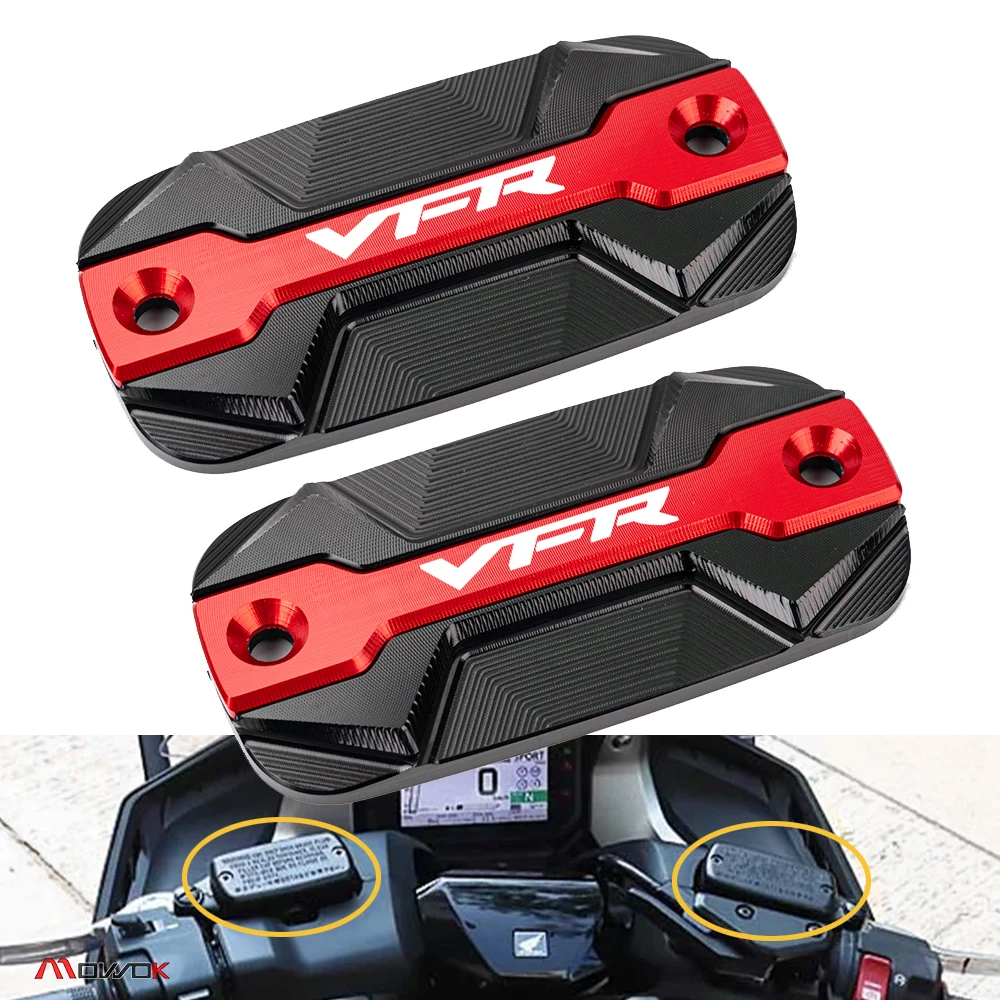 For HONDA VFR 800 1200x VFR800 VFR800X VFR800F VFR1200x Crosstourer Motorcycle CNC Front Clutch Brake Fluid Reservoir Cover caps