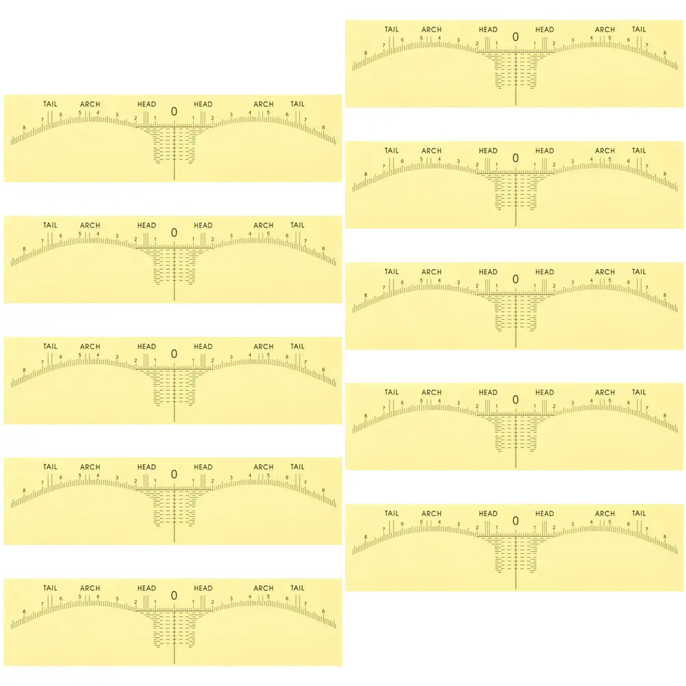 

10Pcs Leveling Eyebrow Ruler for Measurement Drawing Eyebrow Tools Convenient Brow Shaping Stencil Professional Makeup Kit