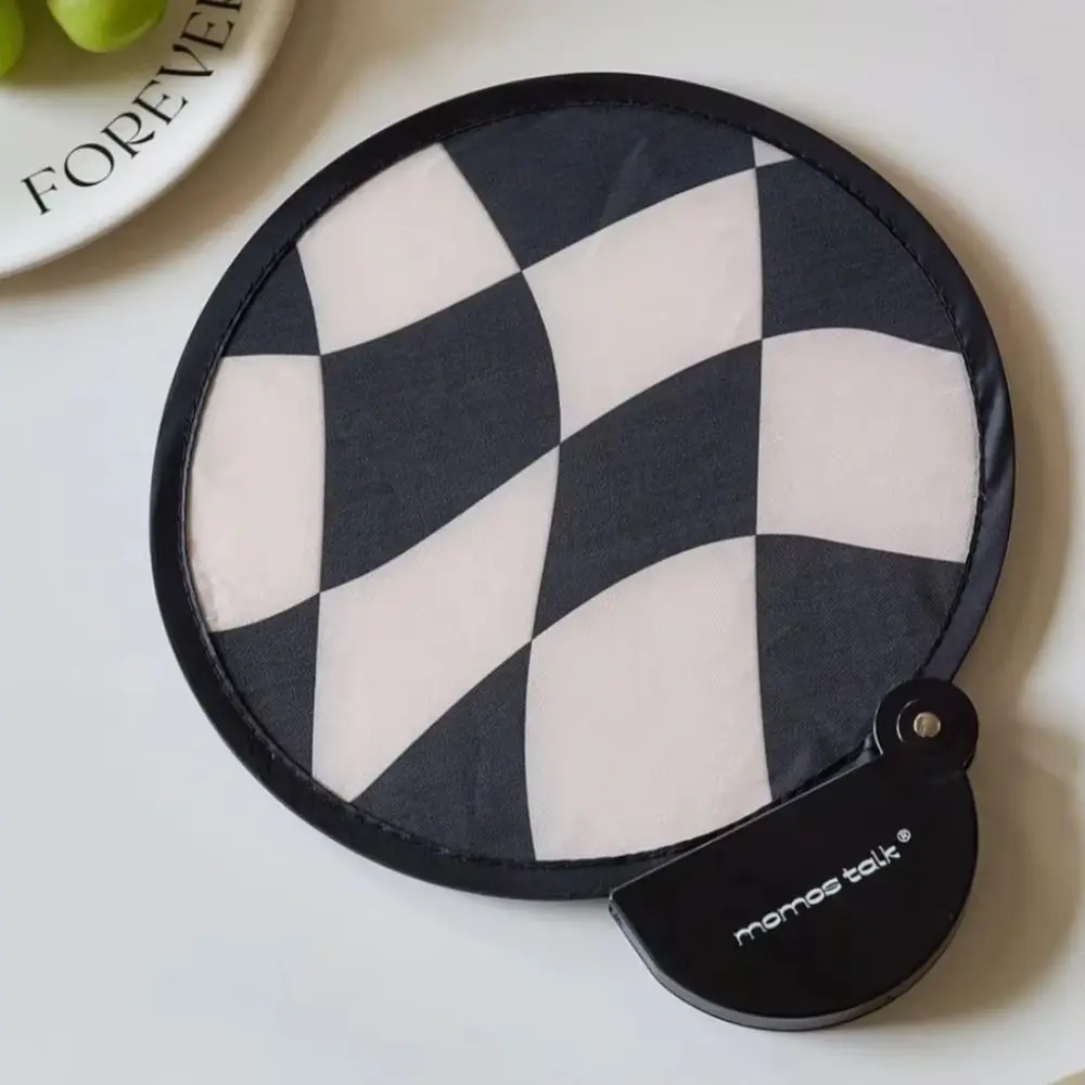 New with Storage Bag Portable Folding Fan Compact Design Vintage Style Handheld Fan Cooling Fans Outdoor Activities
