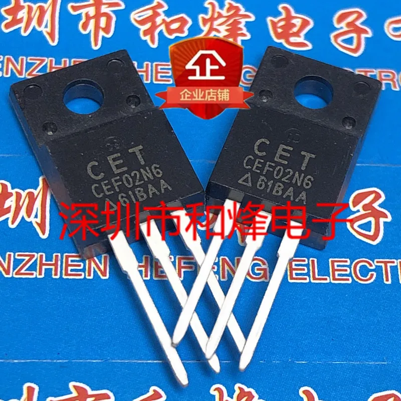 5PCS-10PCS CEF02N6  TO-220F 600V 2A      Original On Stock Quicky Shipping