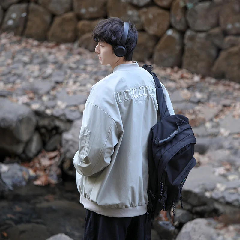 

Мужская демисезонная куртка-пилот American Vintage в бейсбольном стиле, свободного кроя, ветрозащитная, с длинными рукавами, на молнии, из чистого хлопка.