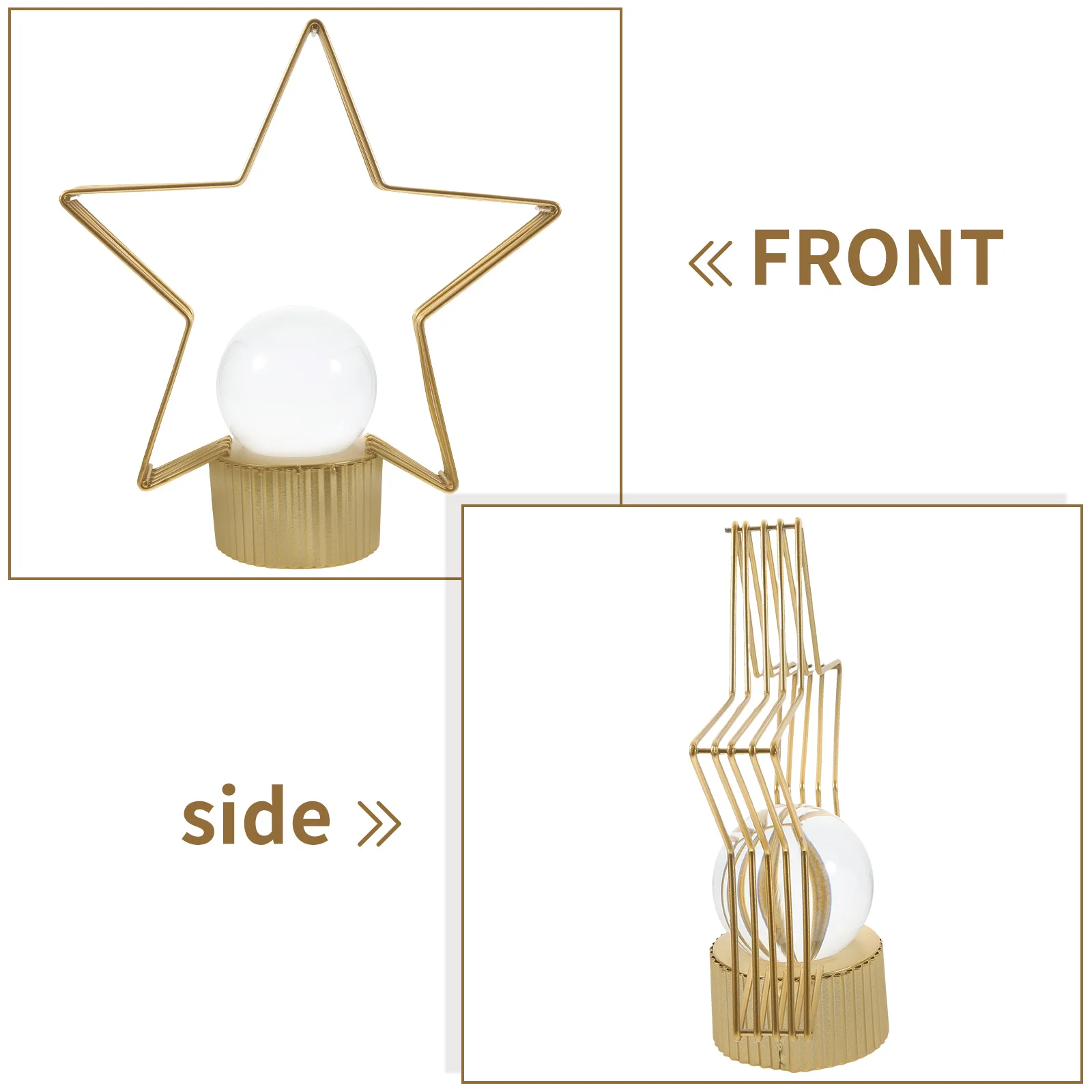 

Five-Pointed Star Decor Living Room Bedroom Desktop Stand Ornament Home Party Gift Decoration Craft Table Office