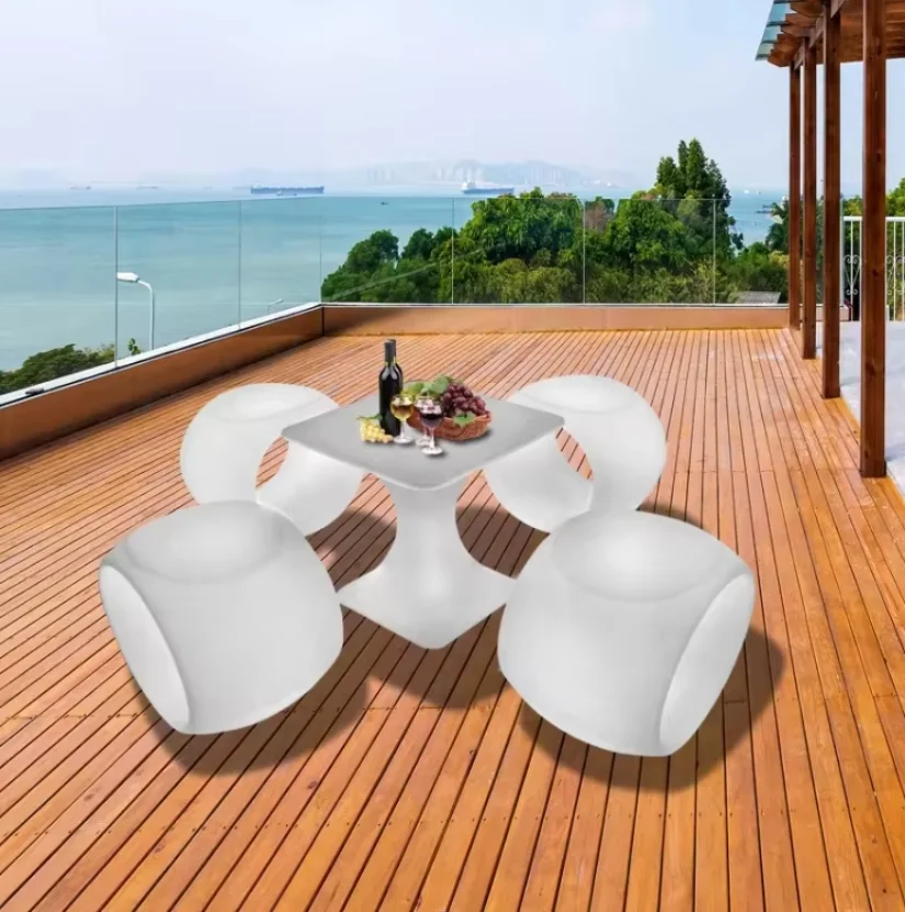 Coffee Tables Patio Furniture Luxury Outdoor Table Outdoor Dinning Set Garden Decoration Bar Tables White Table