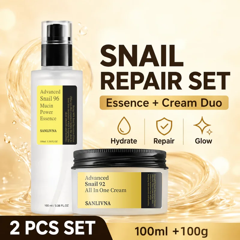 conjunto-de-cuidados-com-a-pele-coreano-sanlivna-essencia-de-mucina-de-caracol-96-creme-hidratante-antienvelhecimento-avancado-de-caracol-92-all-in-one-para-pele-opaca