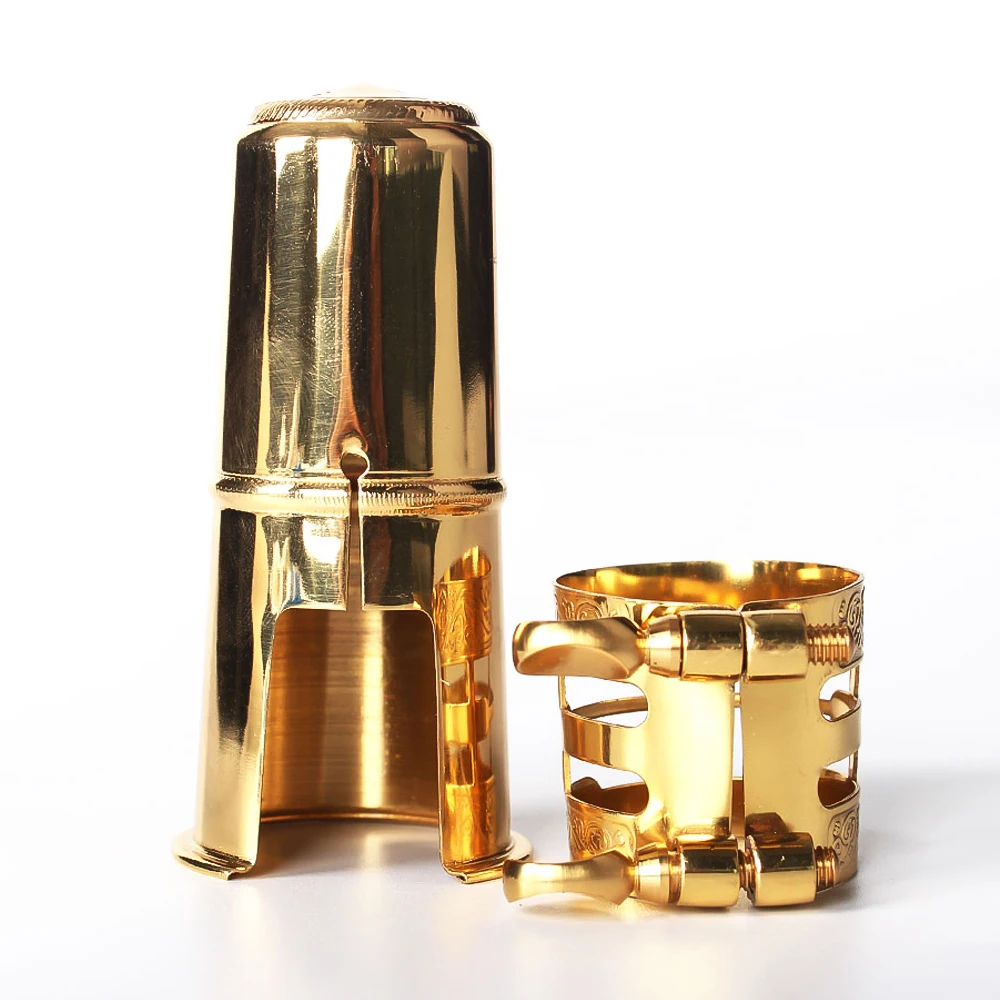 

Alto Sax Saxophone Accessories with Mouthpiece Cap Ligature Fasteners Parts Metal Music Instrument Accessories
