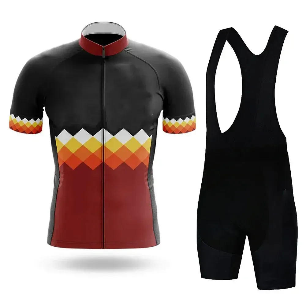 Cycling Jersey Set Men\'s Cycling Set 2024 Summer Outdoor Sport Bicycle Wear Clothing Breathable Bike Clothes MTB Cycling