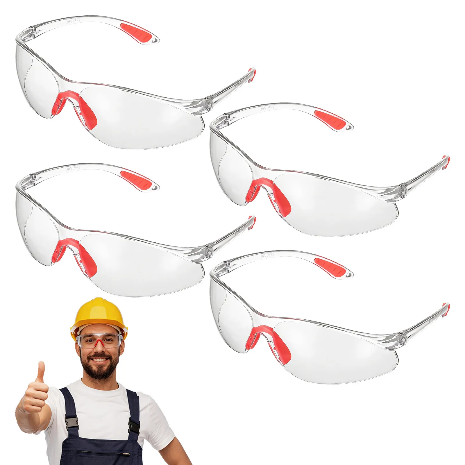 4Pcs Clear Safety G…