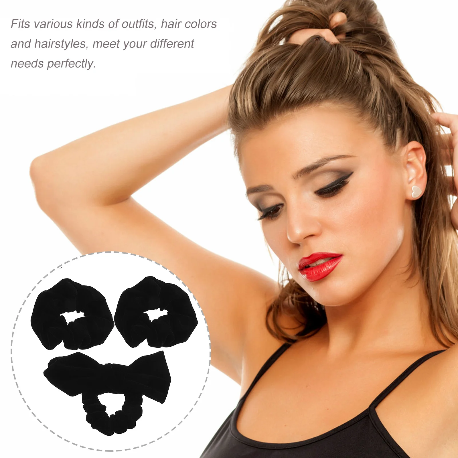 

3pcs Butterfly Knot Hair Ties Bowknot Scrunchies For Women Stretchy Hair Rings Party Travel Daily Use Gift