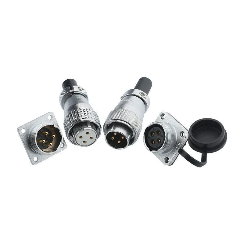 CNC Spindle Motor Aviation Plug Socket Connector 4-Pin CNC Milling Machine Spindle Cable Connector Parts Cable Adapter