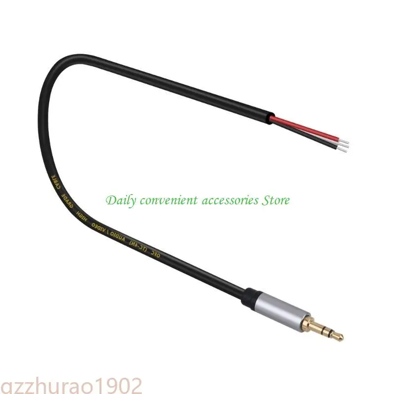 

97QB Durability 3.5mm Male to Open End Bare Wire for Headphone Speaker Cable Repair