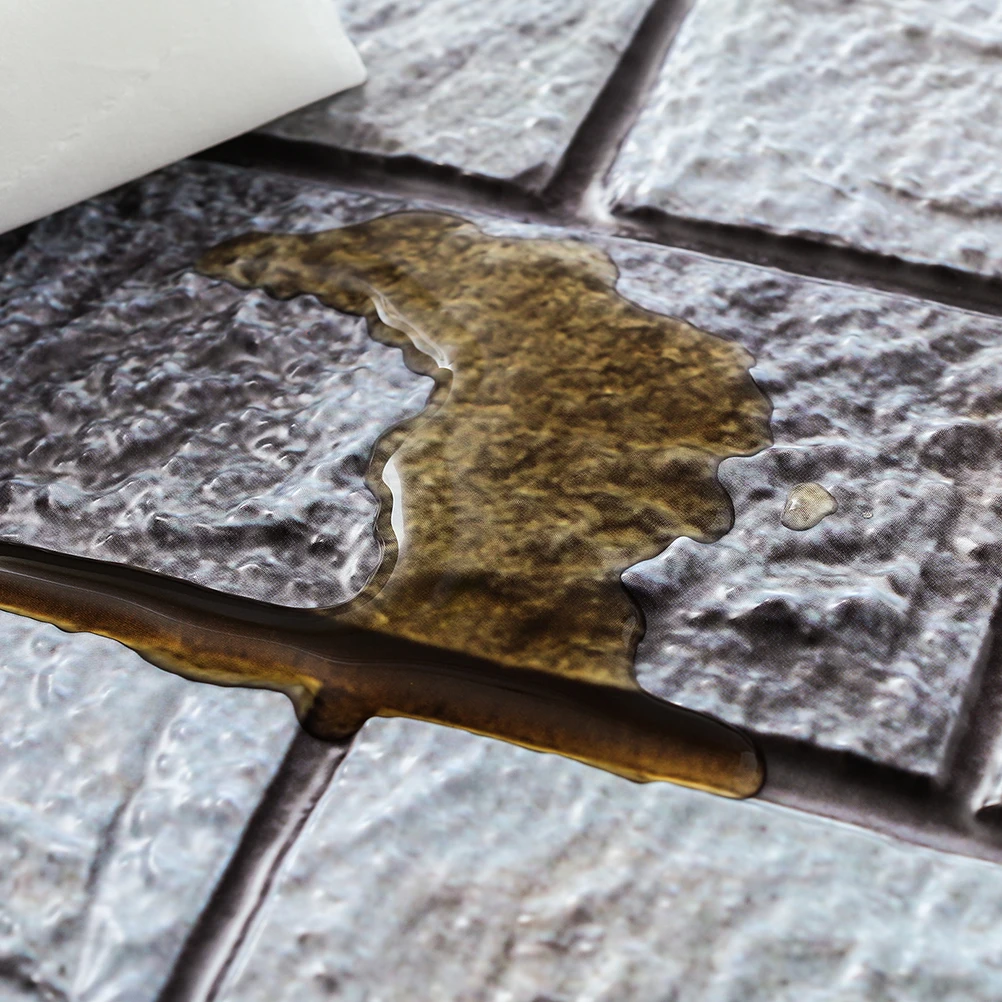 

5 Pcs Self Adhesive Wall Stickers Waterproof Tile Removable Backsplash Decor Brick Wallpaper Kitchen