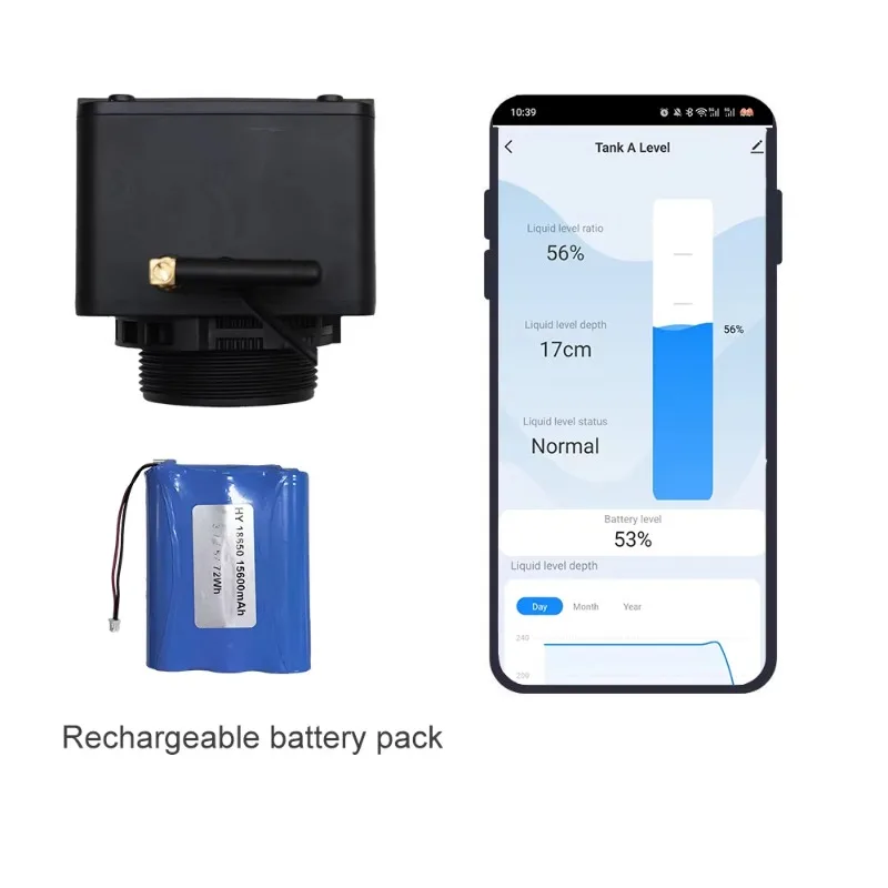 Solar Powered  Level Sensor for Fuel Liquid Tanks Level Monitor with Built-in Battery for Tuya TLC2508