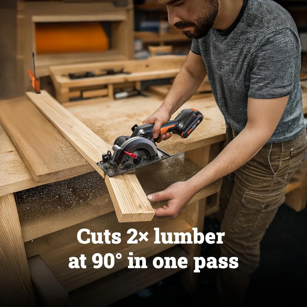 Аккумуляторная компактная циркулярная пила 20 В с лезвием 4,5 дюйма