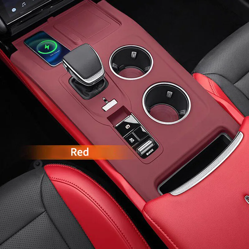 Silicone Center Console Gear Shift Cover Trim for Hongqi HS3 PHEV 2023-2025 Interior Car Accessories, Anti-Scratch Auto Shift