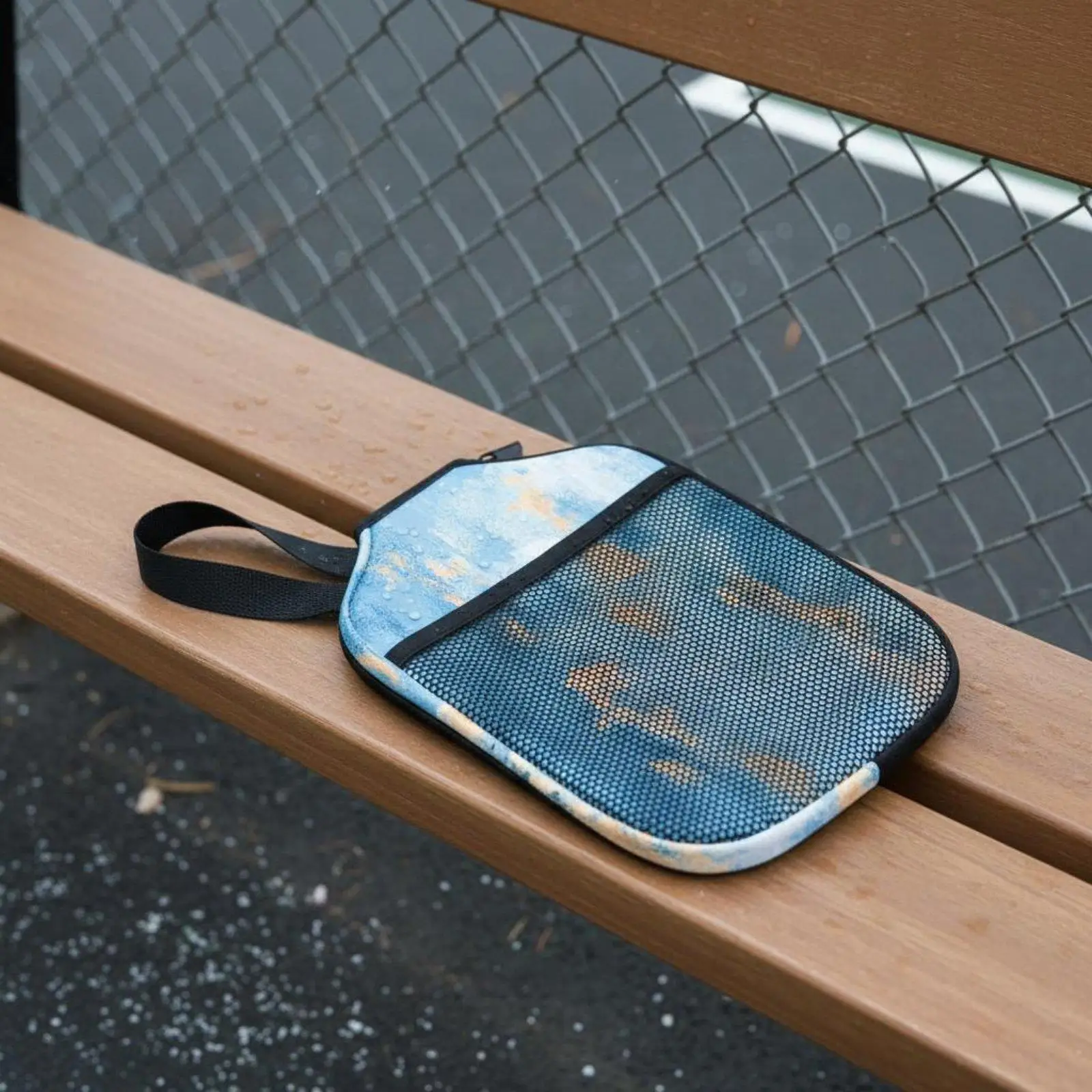 Neoprene Paddle Sleeve Protector with Hanging Loop for Fence or Bag Lightweight Racket Cover for Travel Use