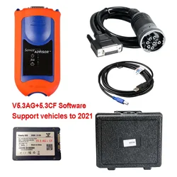 Electronic Data Link Truck Diagnostic Kit, Service Advisor EDL V2, V5.3.225, AG + CF Software