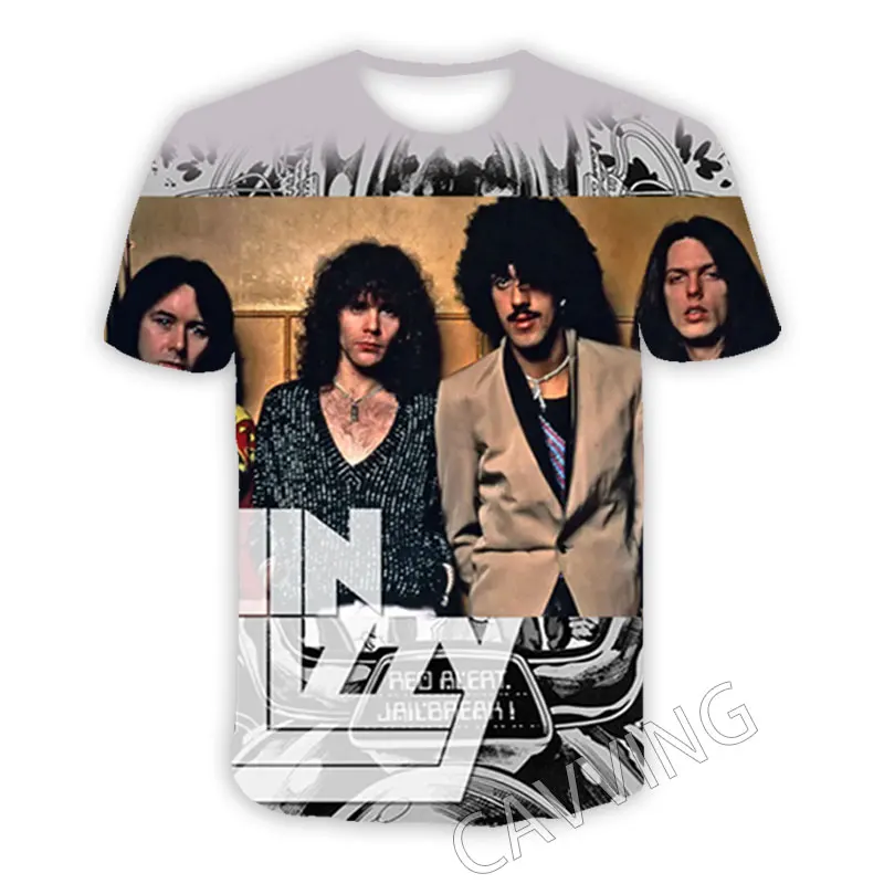 CAVVING 3D Printed  Thin Lizzy  Rock  Casual T-shirts  Hip Hop T Shirts Harajuku Styles Tops Clothing for Men/women   T01