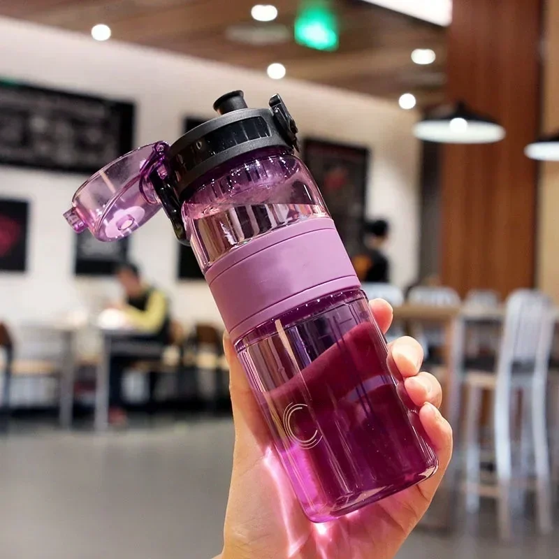 500ML Portable Sport Water Cup Large Capacity Outdoor Travel Plastic Sport Water Bottle Student Mug Water Container Drink Ware