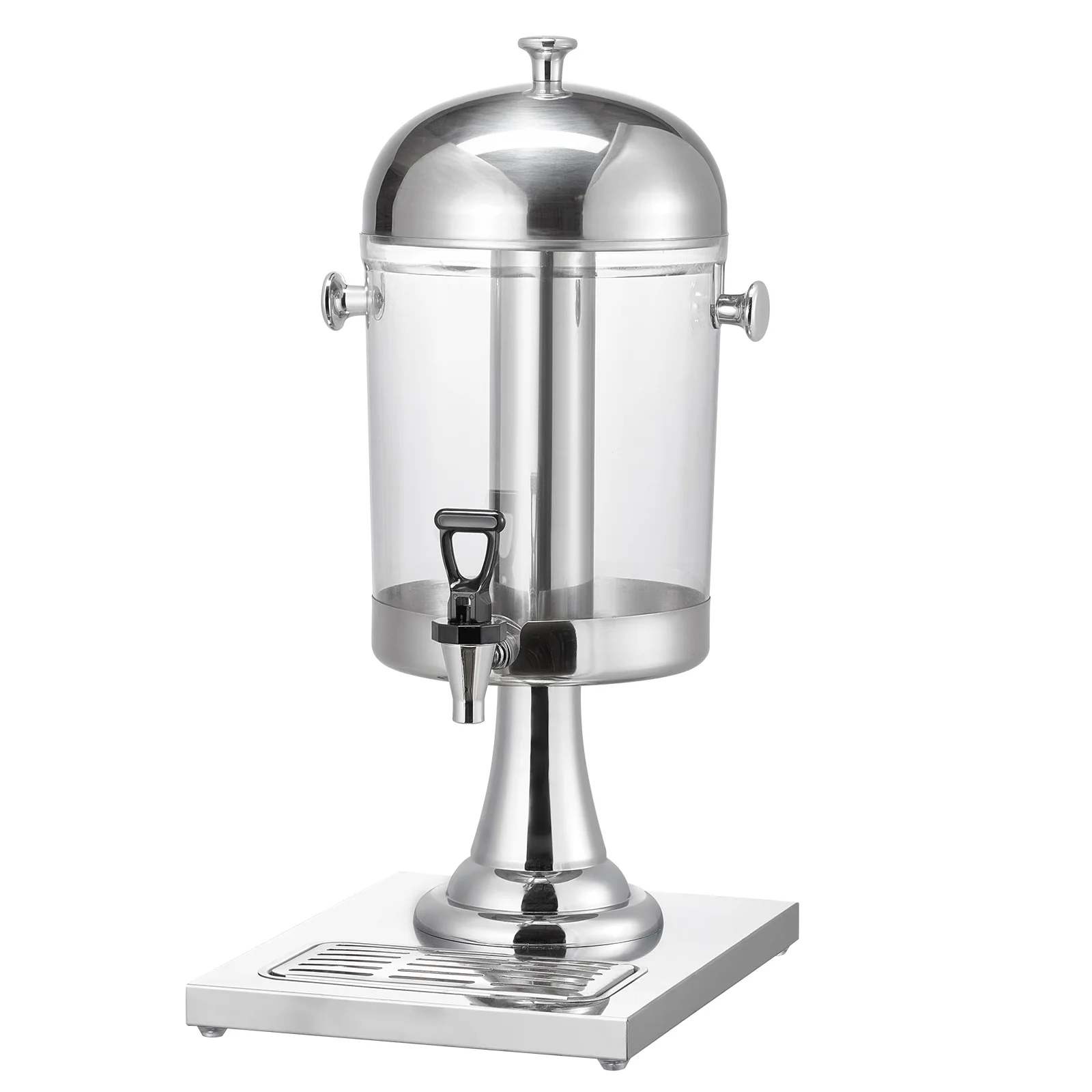 SucceBuy Beverage Dispenser 2.1Gallon Stainless Steel Plastic Juice Dispensers Lemonade Juice Dispensers for Restaurants Hotels