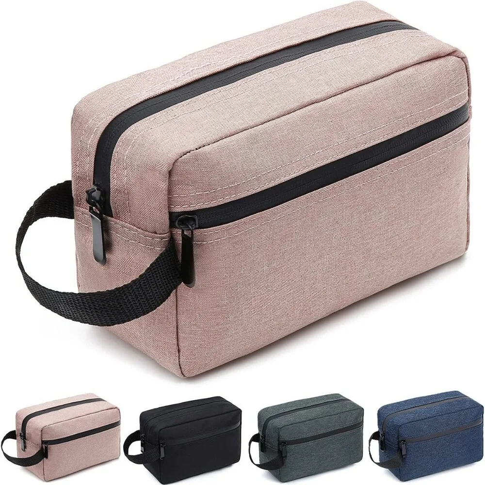 

Waterproof Oxford Cloth Toiletry Bag Large Capacity Portable Makeup Organizer for Travel Bathroom Storage Multi Use Handheld