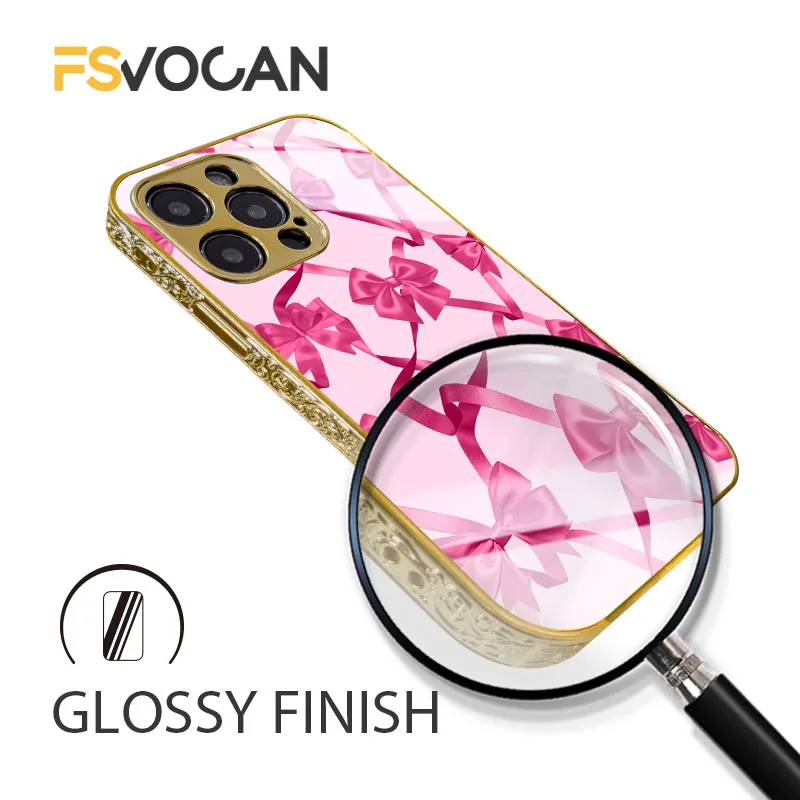 On Pointe かわいい花ゴールデン電話ケース iPhone 16 15 14 13 12 11 プロマックスかわいいトレンディなコケットピンクの弓バレエスリッパ