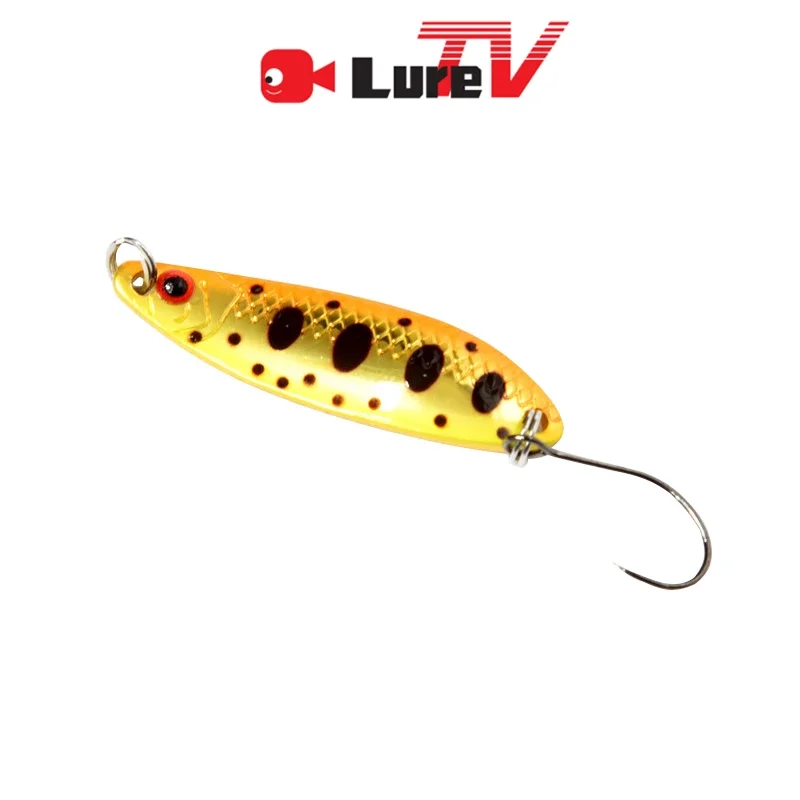 Luretv 2.5g3.5g Willow Leaf Spoon Lure Pure Copper Sequins Gold and Silver Color Bionic Horse Mouth Sequins Bait Japanese