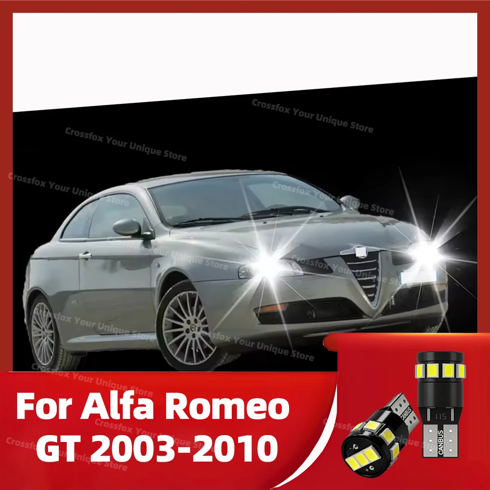 

2x T10 Led Bulbs 168 194 Parking Lamps 6000K License Plate Lights 12V For Alfa Romeo GT 2003 2004 2005 2006 2007 2008 2009 2010