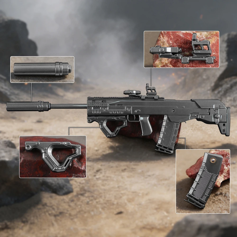 Delta Force ASH-12 Metal Model 21cm Zinc Alloy Miniature Replica Detachable Accessories Desktop Display Collection Gift view 2