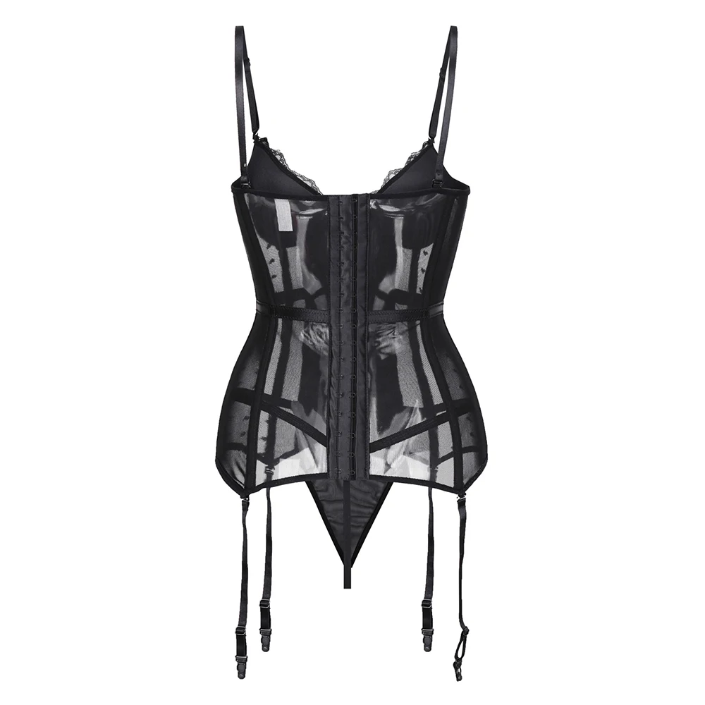 Back Hooks Adjustable Straps Solid Color Slimmer Corsets Bustiers Heart Shape Print Lingerie