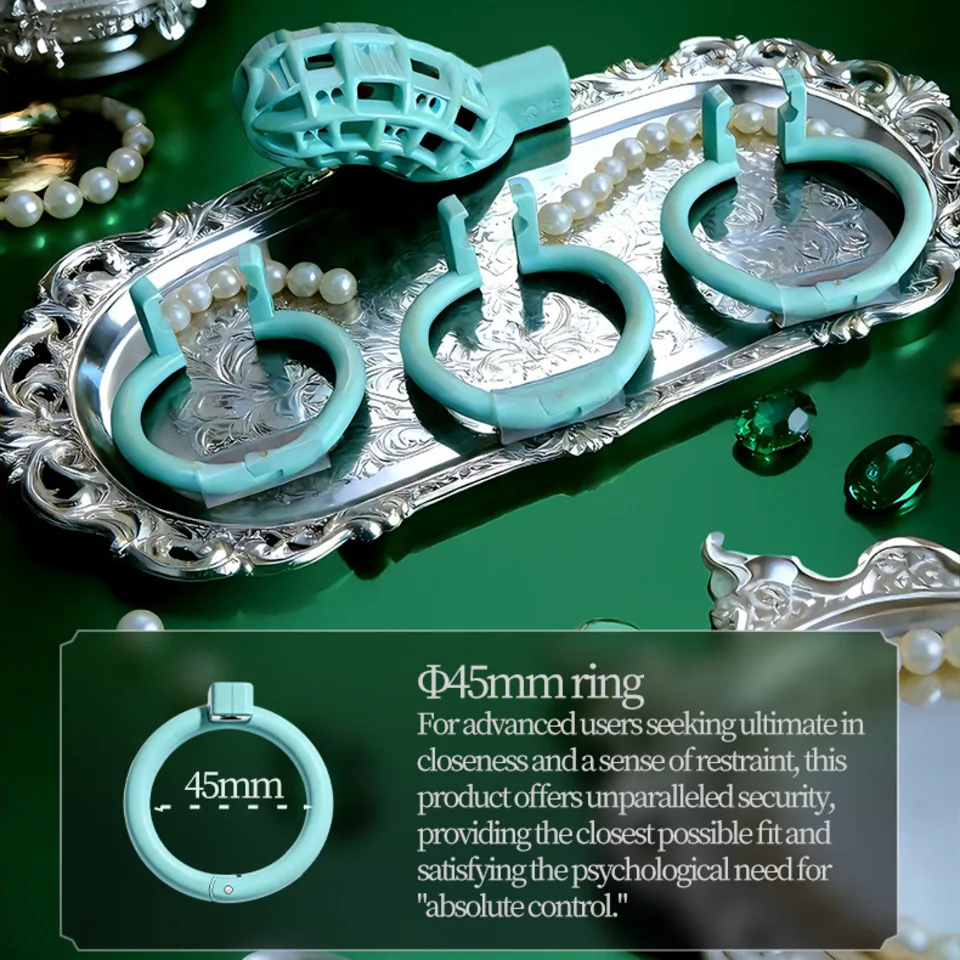 New Green Mesh Chastity Cage High Quality Male Cock CB Lock Anti-cheating Abstinence Restraint SM Bondage Adult Sex Toys Gays view 6