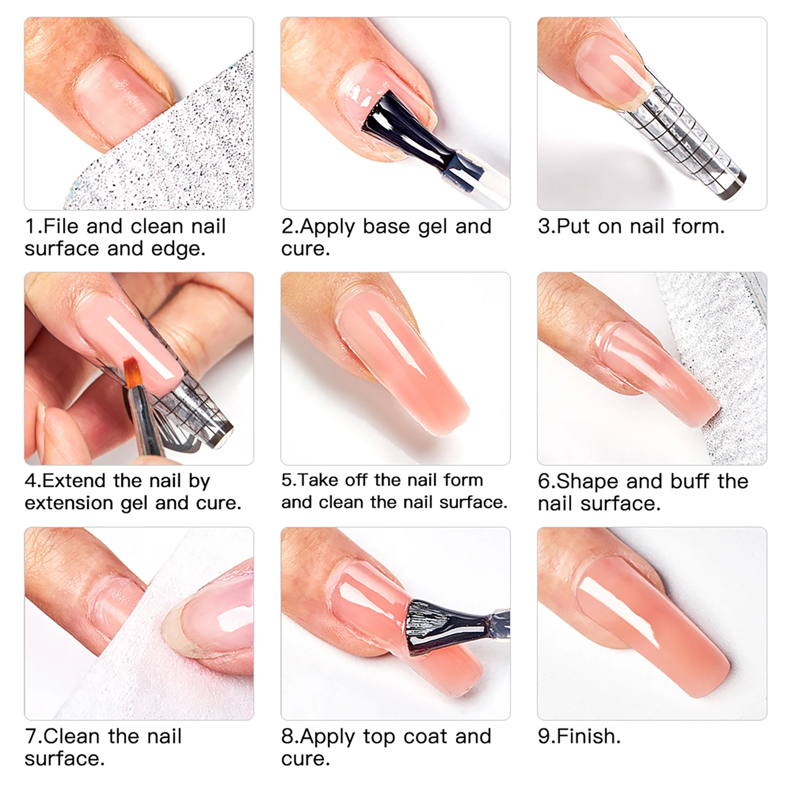 8ml Quick Extension Nail Art Gel Varnish Semi Permanent Nude Pink Builder Gel Polish For Nails Construction Manicure DIY Design