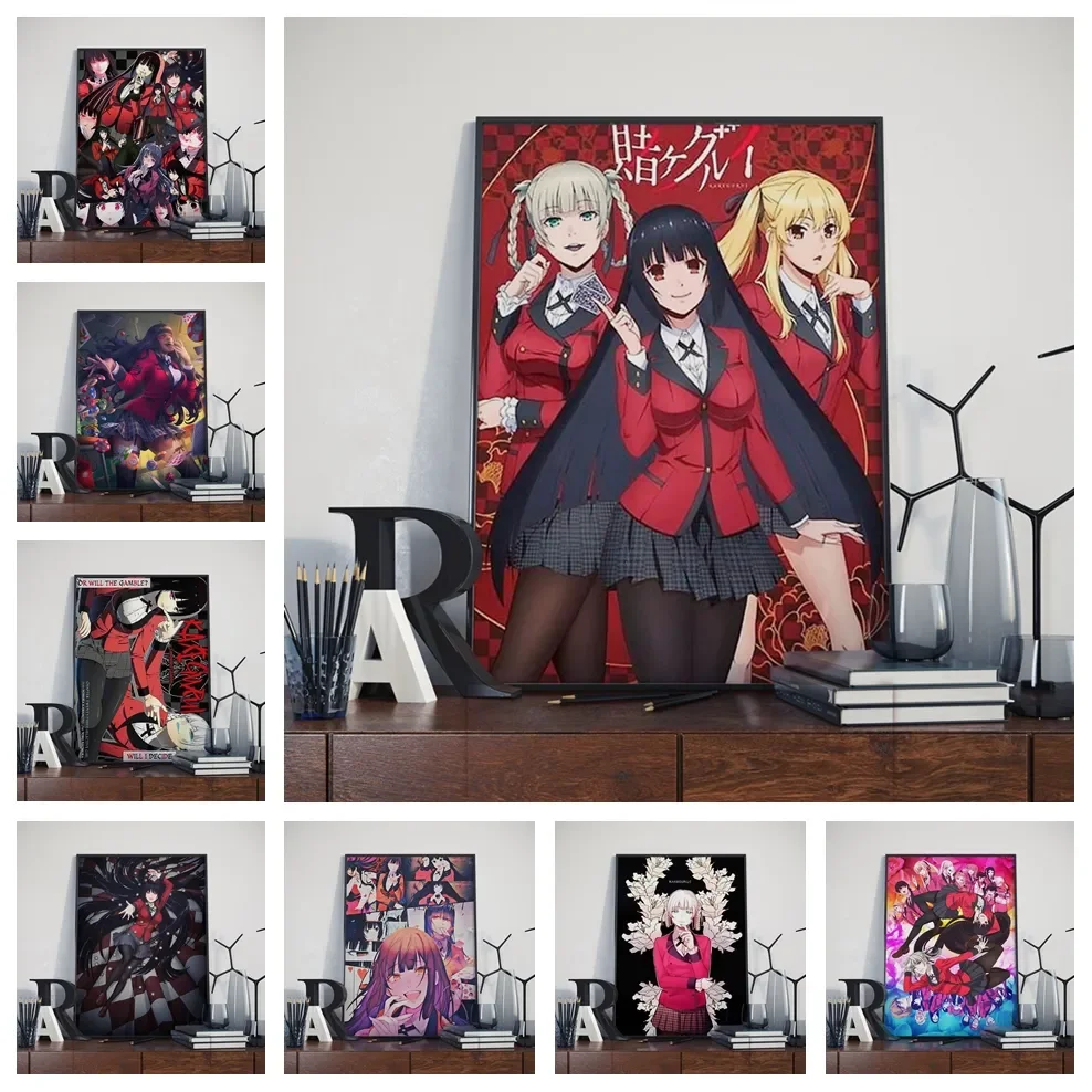 Cartoon Anime Painting Picture Jabami Yumeko Kakegurui Gambling Canvas Poster Kids for Room Living Art Home Wall Decor Posters