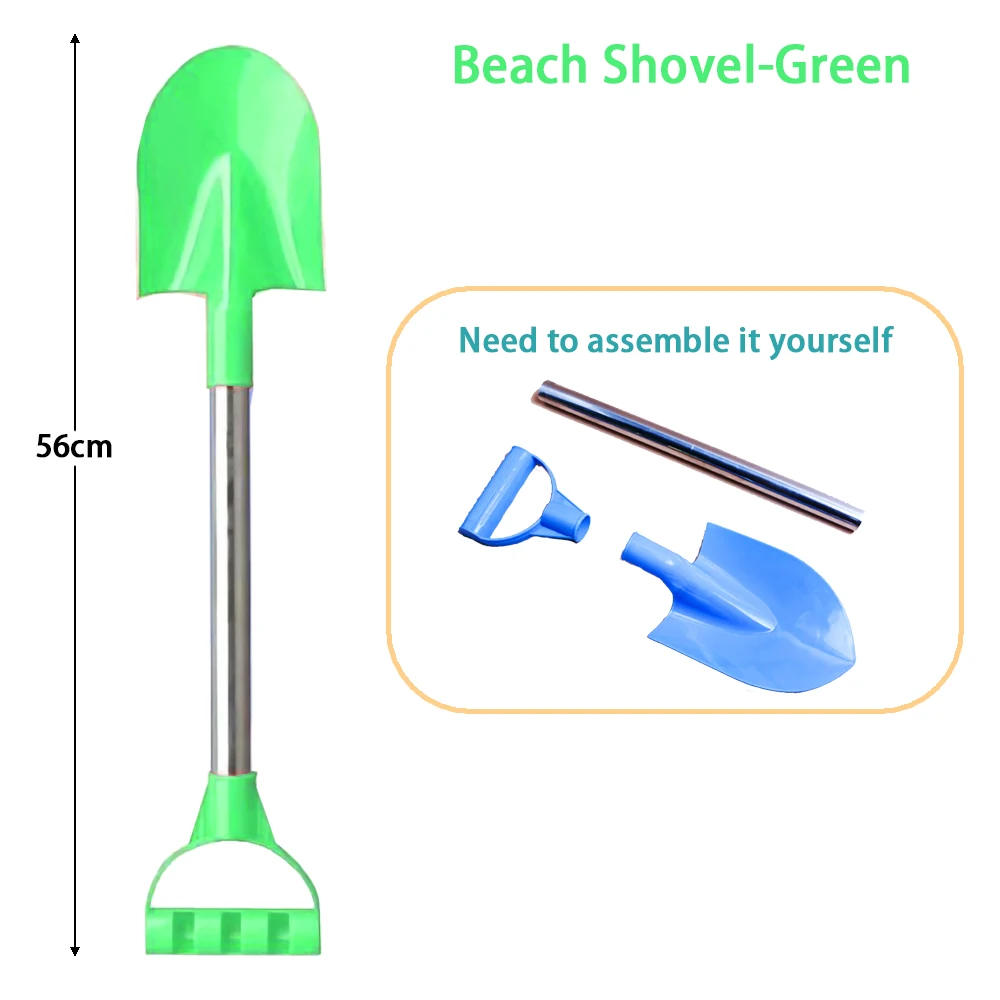 Kinderen Strand Schop 56 Cm Roestvrij Staal Puntige Schop Speelgoed Zand Sneeuw Verdikte Speelhuis Strand Schop Outdoor Speelgoed Kids gift