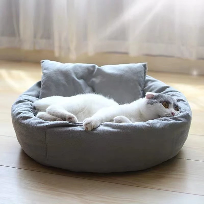 Processed cat and dog nest supplies, egg tart soft nest pad, warm for autumn and winter, foldable, washable