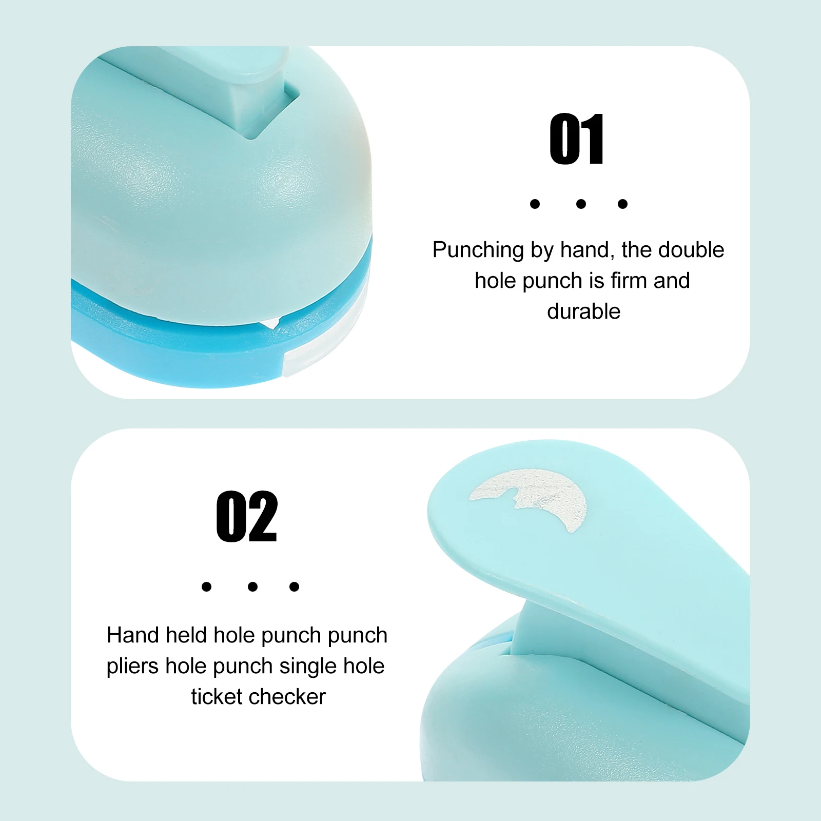 

2pcs Shape Punch Diy Crafts Paper Scrapbook Hole Puncher For Art Photo Album Envelope Decoration Paper Tags Labels Single Hole