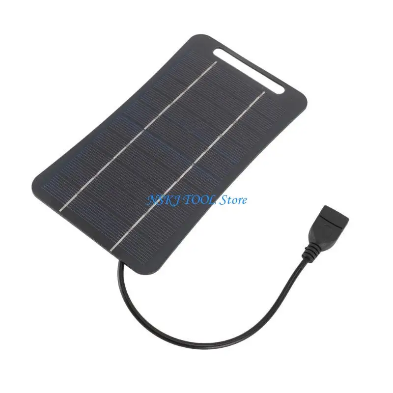 L8RC Sturdy Crystallines Silicon 5W 5V Solars Panel Charging for High Performances Power Supply While Traveling Outdoors