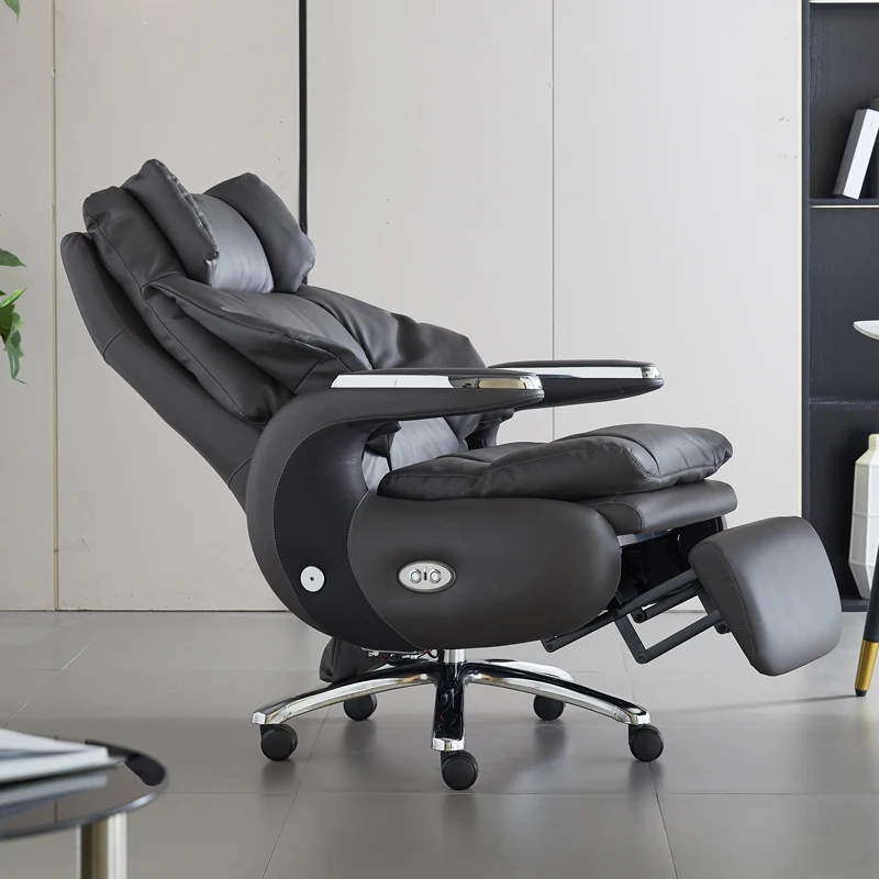 Sedentary Leather Office Chairs Mobile Comfortable Meeting Ergonomic Office Chairs Massage Commerce Furniture Bürostuhl LLOC