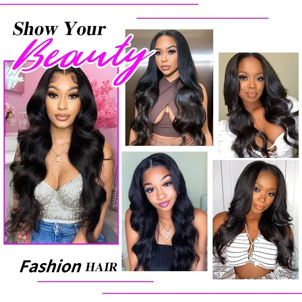 Natural V Part Body Wave Wigs 200% Density Remy Hair Machine No Leave Out 16 32 Inches Upgraded Brazilian Hair For Women Remy Human Hair