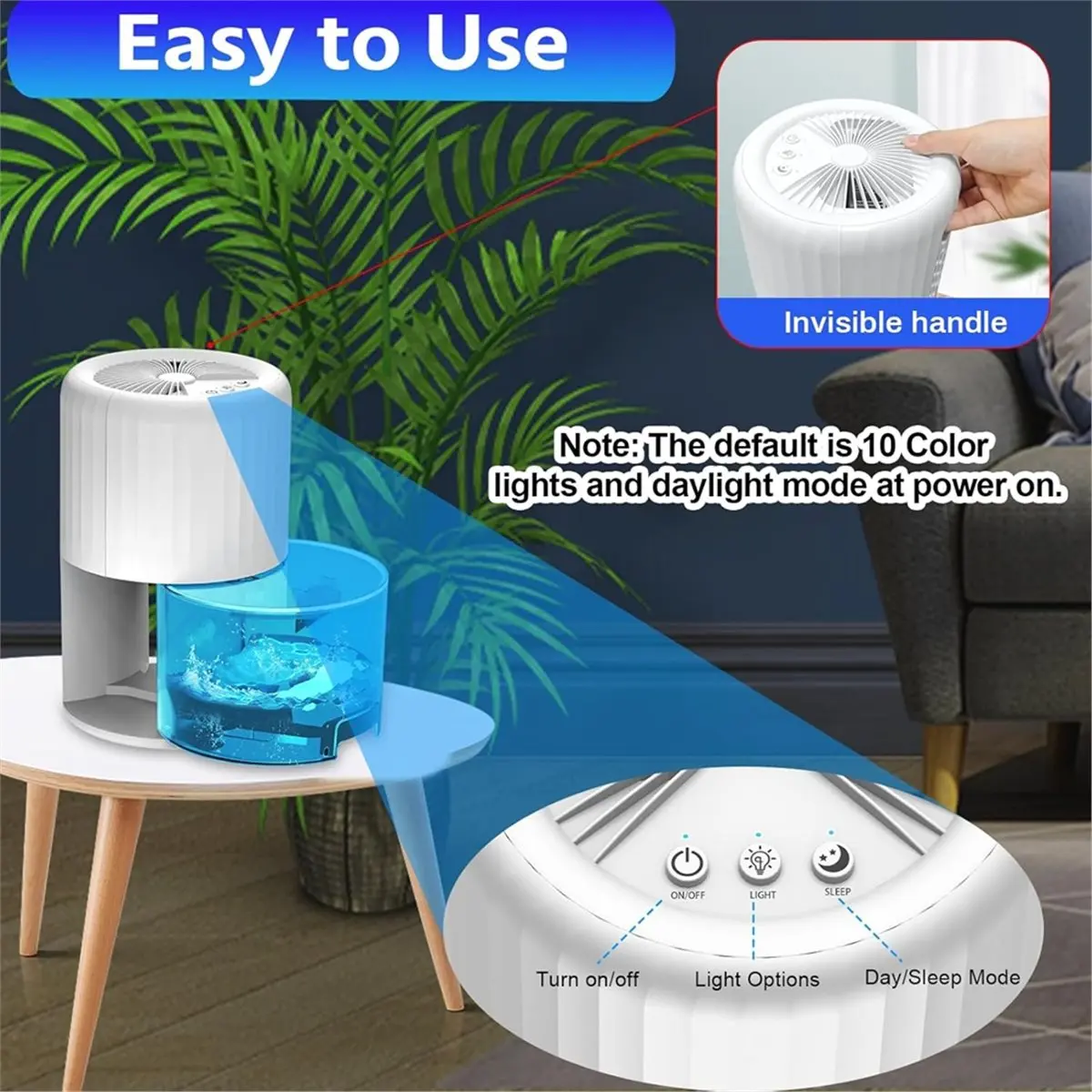 

*Отличные осушители для дома, для спальни с функцией автоматического размораживания, емкостью 200 мл, тихий маленький осушитель с европейской вилкой, белый цвет