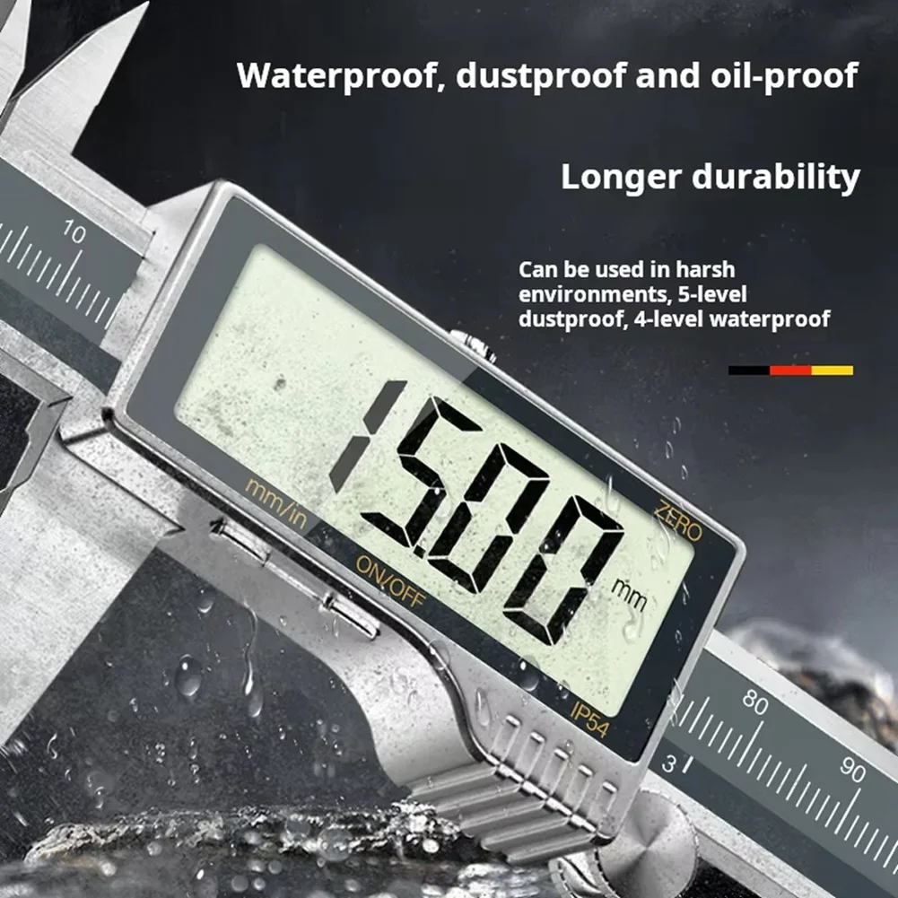 

A88E-IP54 Electronic Digital Display All-Metal Vernier Calipers 300Mm Stainless Steel HD Full Screen Caliper Measuring Tool