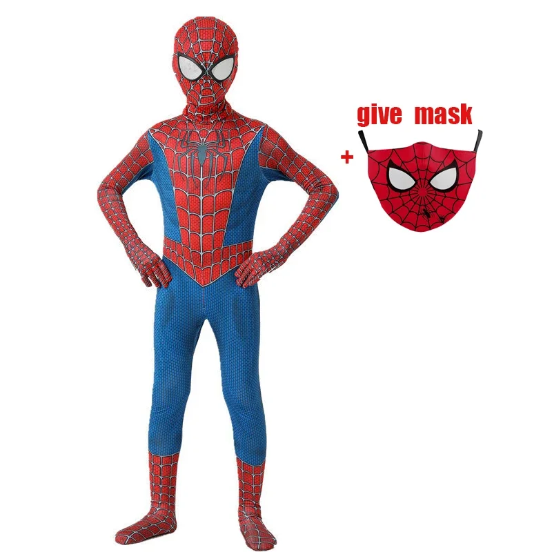 Spiderman Kids Costume Superhero Jumpsuit Miles Morales Cosplay Zentai Bodysuit Halloween Carnival Outfits for Boys and Girls