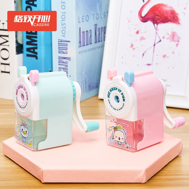 Kawaii Candy Color Mechanical Pencil Sharpener Pencil Cutter Rotary Pencil Sharpener Office Stationery for School Kids