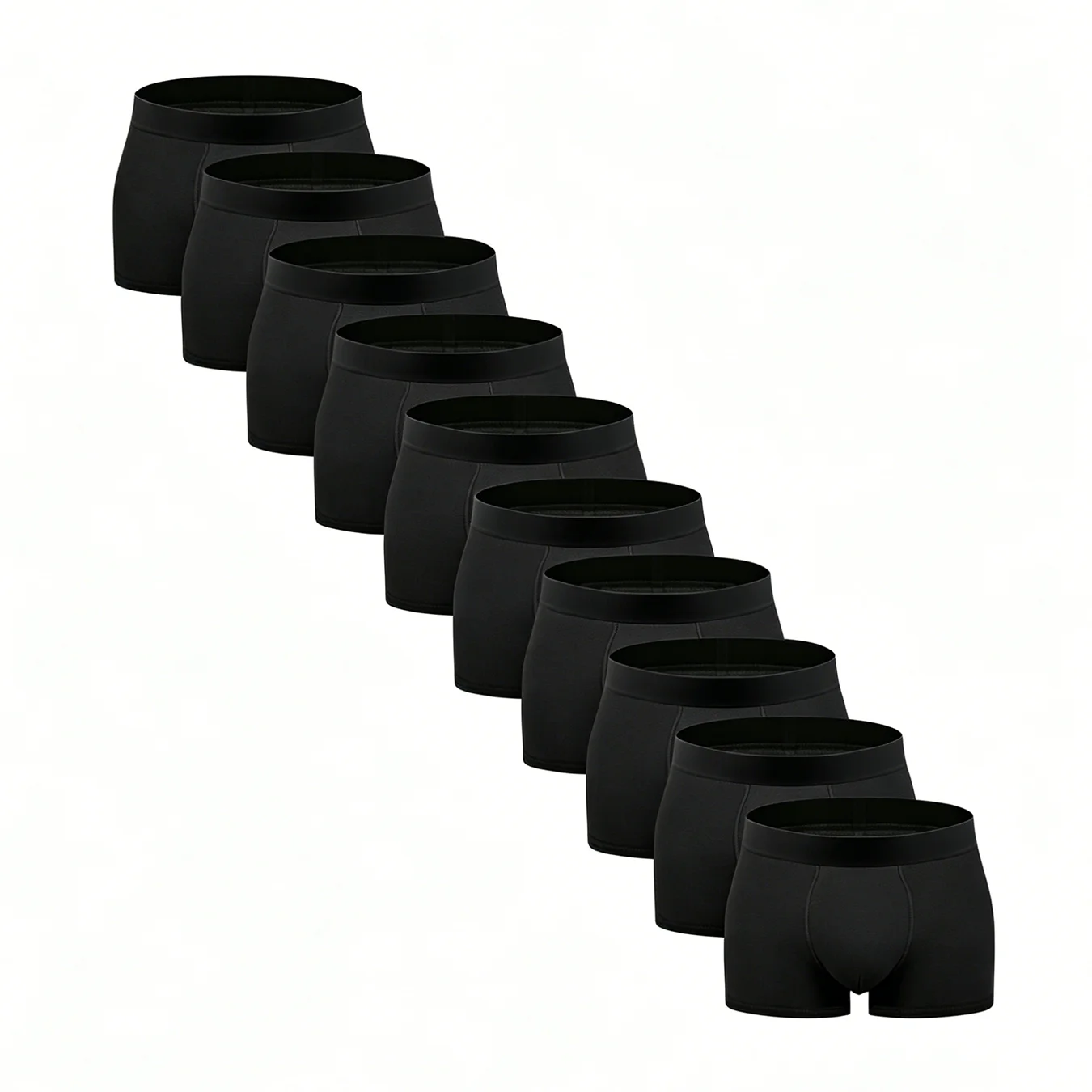 Image of 3/5/10 Stück/Set Bambusfaser Herren Boxershorts Antibakteriell Einfarbig Atmungsaktive Unterwäsche Elastischer Bund Männer Slips