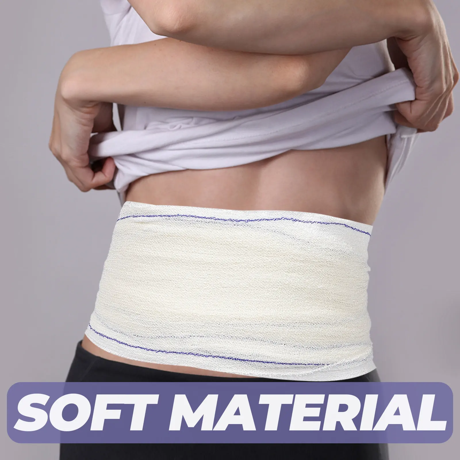 Hip Compression Bandage for Postpartum Recovery Breathable Lightweight Cotton Wrap Adjustable Circulation Swelling
