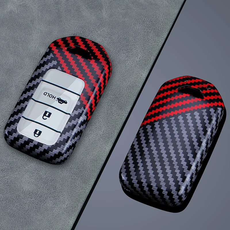 

Key covers applicable to Honda Accord, Civic, Lingpai, Breeze, and Avancier, with car buckles of carbon fiber texture shell