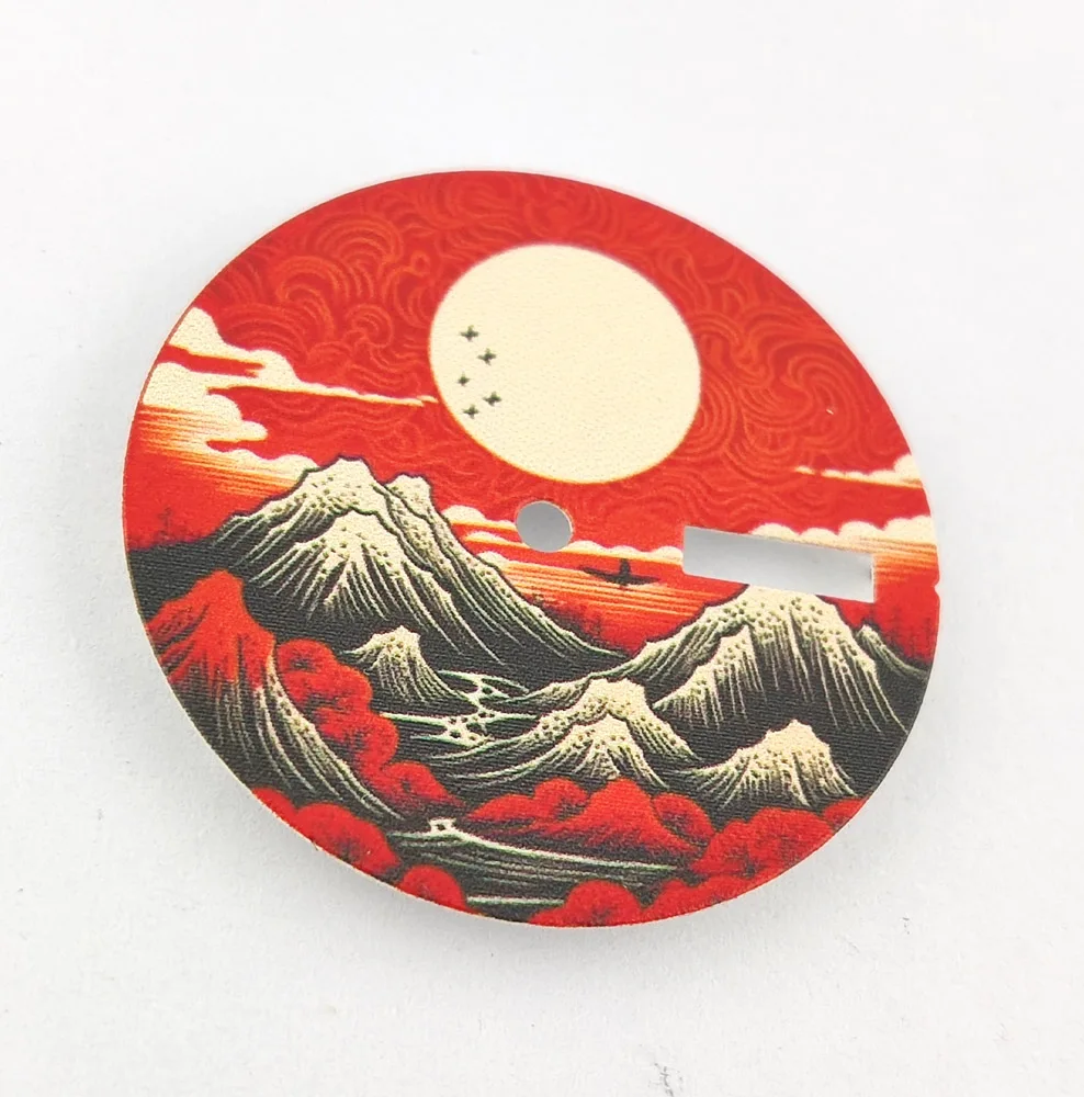 NH35 Dial 28.5mm Dial Red Sunset Series Dial NH36 Dial High-Quality Dial Suitable For NH35/36 4R6R7S Movement Custom LOGO