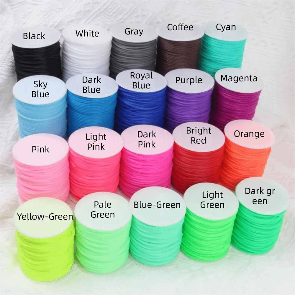 Round Shape Hollow Rubber Tubing Colorful Design Resistance Material Stretch Stitch Cord Transparent Hose 2mm Diameter